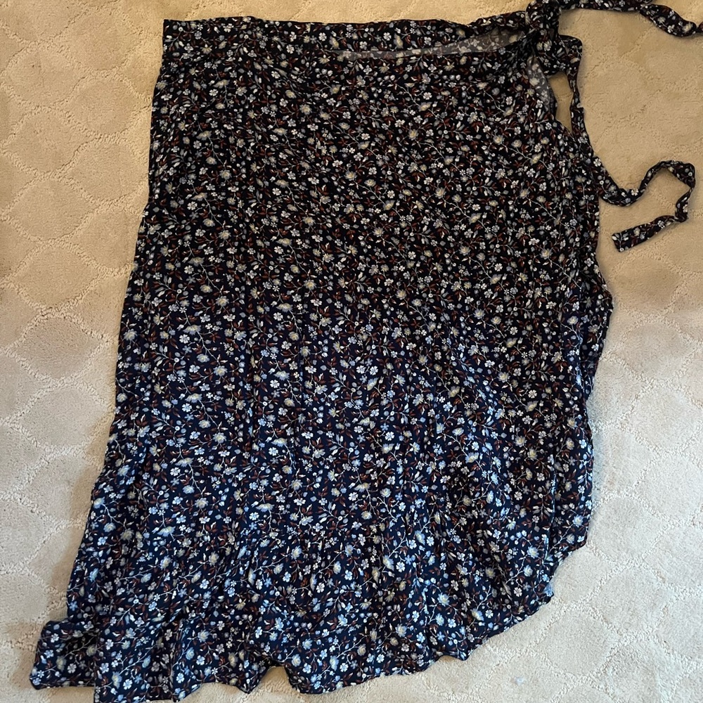 Madewell Floral Wrap Skirt